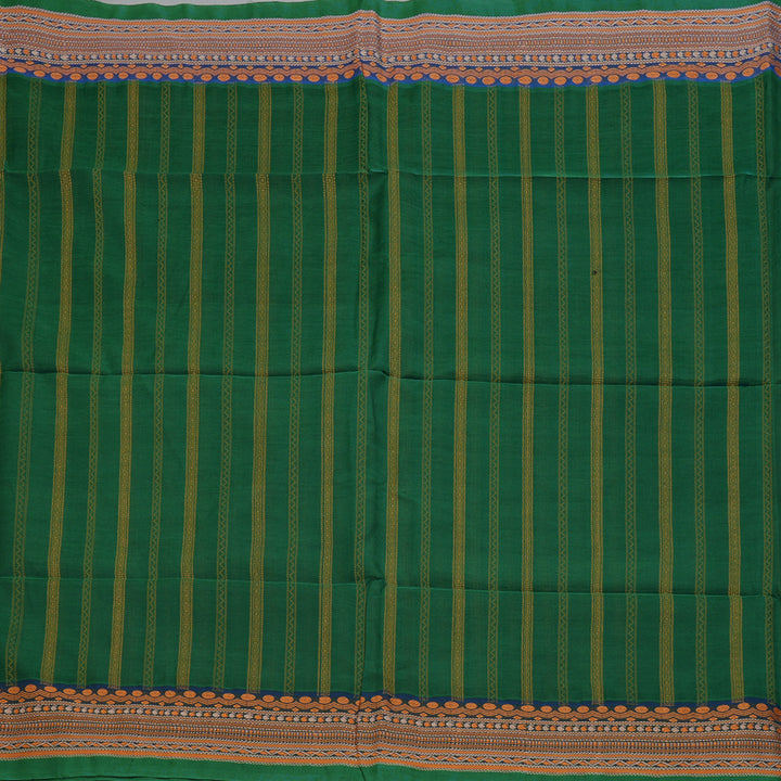 Hayagrivas Bottle Green Kora Silk Cotton Saree SSCBF15D5-1
