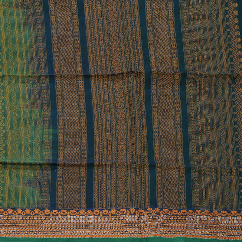 Hayagrivas Bottle Green Kora Silk Cotton Saree SSCBF15D5-1