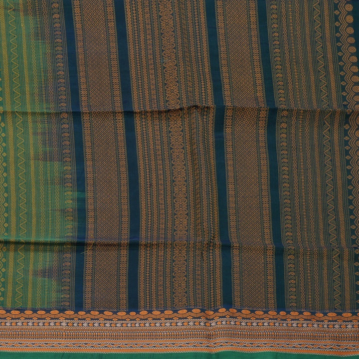 Hayagrivas Bottle Green Kora Silk Cotton Saree SSCBF15D5-1