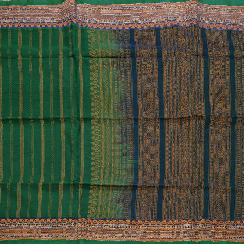 Hayagrivas Bottle Green Kora Silk Cotton Saree SSCBF15D5-1