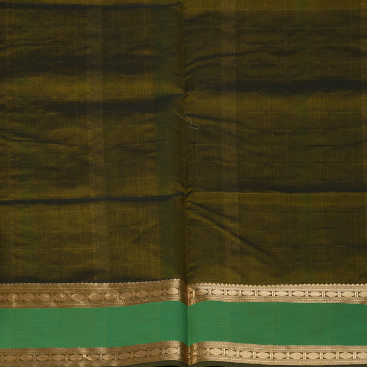 Hayagrivas Mehandi Green Kanchi Silk Cotton Saree SSCBF15D6-1
