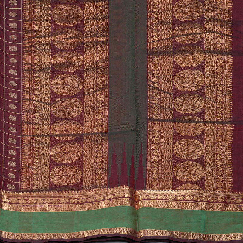 Hayagrivas Maroon Kanchi Silk Cotton Saree SSCBF15D6-2