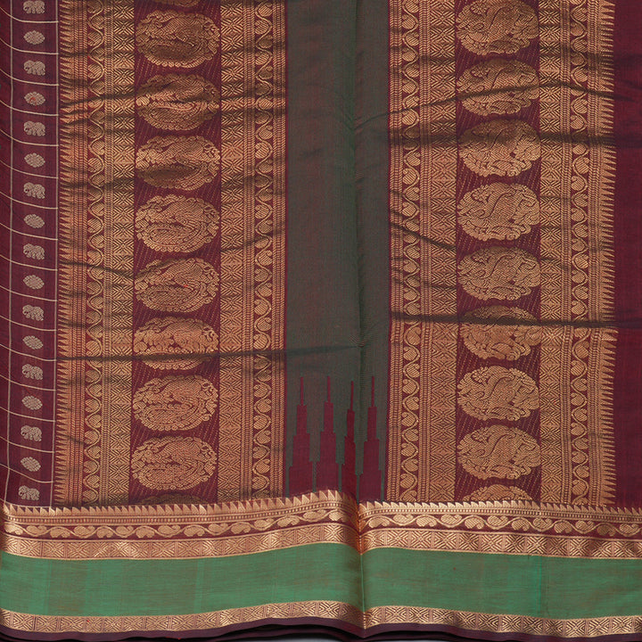 Hayagrivas Maroon Kanchi Silk Cotton Saree SSCBF15D6-2