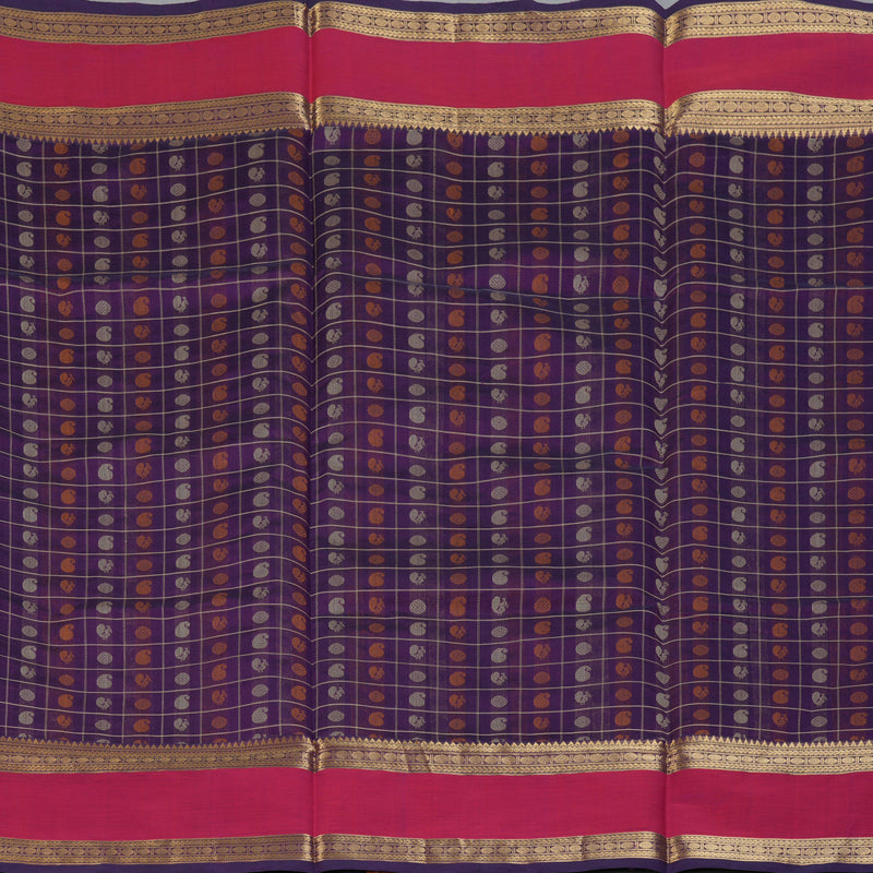 Hayagrivas Purple Kanchi Silk Cotton Saree SSCBF15D6-3