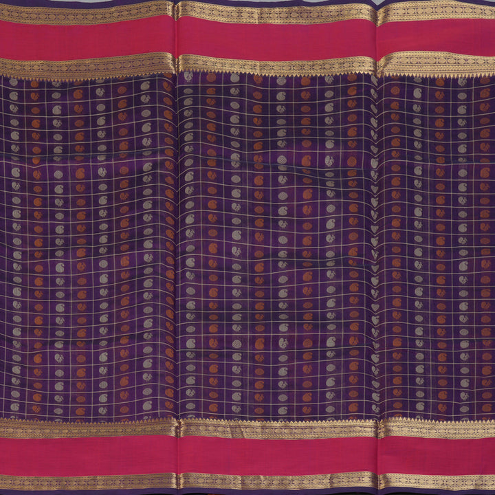 Hayagrivas Purple Kanchi Silk Cotton Saree SSCBF15D6-3