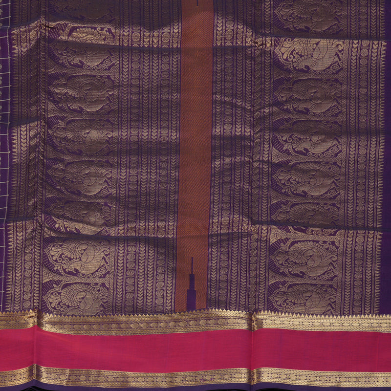 Hayagrivas Purple Kanchi Silk Cotton Saree SSCBF15D6-3