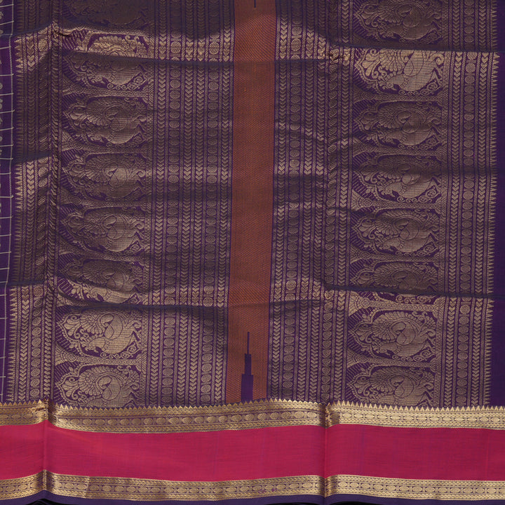 Hayagrivas Purple Kanchi Silk Cotton Saree SSCBF15D6-3