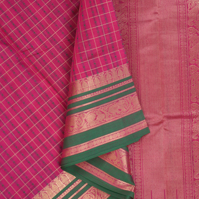 Hayagrivas Pink Kanchi Silk Cotton Saree SSCBF15D7-1