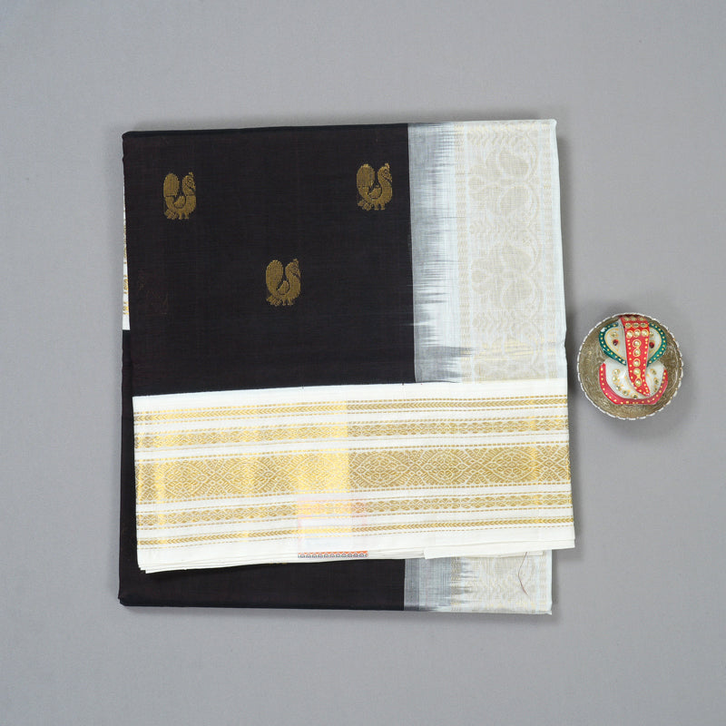 Hayagrivas Deep Snuff Pure Silk Cotton Saree SSCBF16D1-19