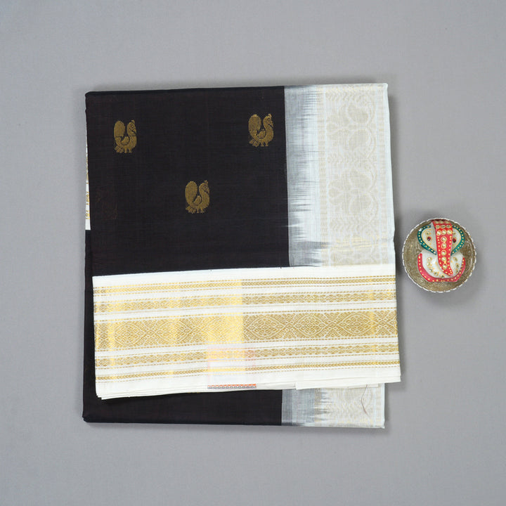 Hayagrivas Deep Snuff Pure Silk Cotton Saree SSCBF16D1-19