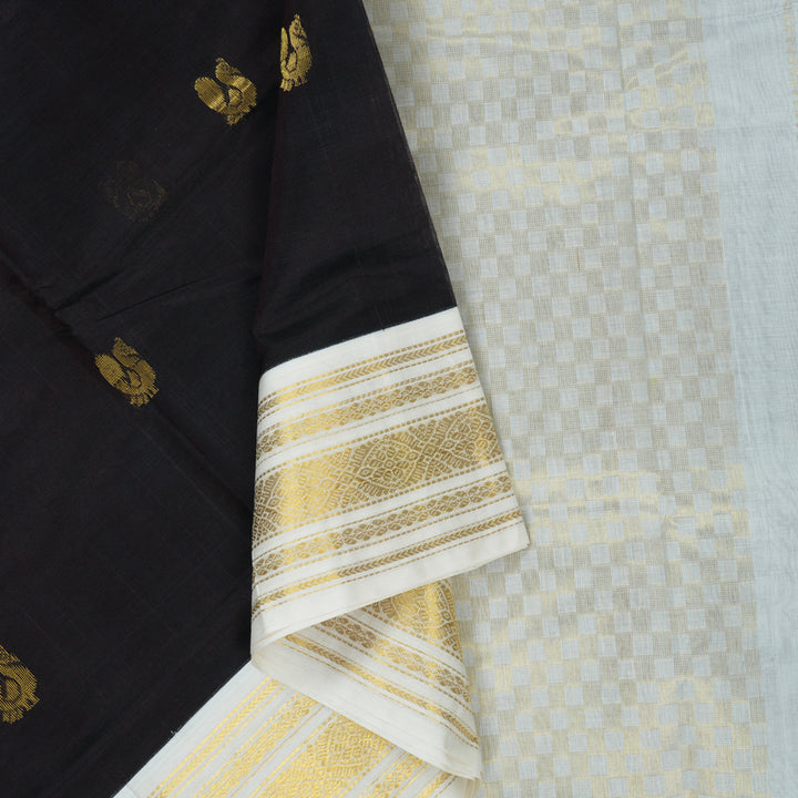 Hayagrivas Deep Snuff Pure Silk Cotton Saree SSCBF16D1-19