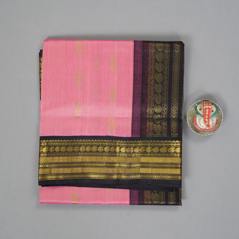 Hayagrivas Lotus Pink Pure Silk Cotton Saree SSCBF16D1-21