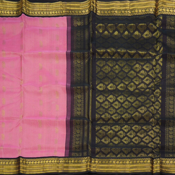 Hayagrivas Lotus Pink Pure Silk Cotton Saree SSCBF16D1-21