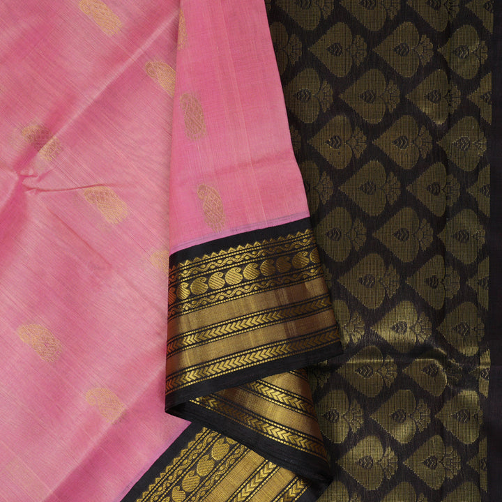 Hayagrivas Lotus Pink Pure Silk Cotton Saree SSCBF16D1-21