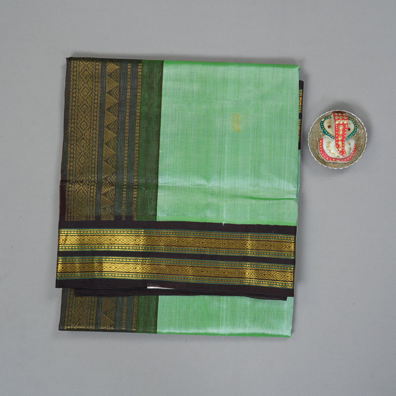 Hayagrivas Pista Green Pure Silk Cotton Saree SSCBF16D1-8