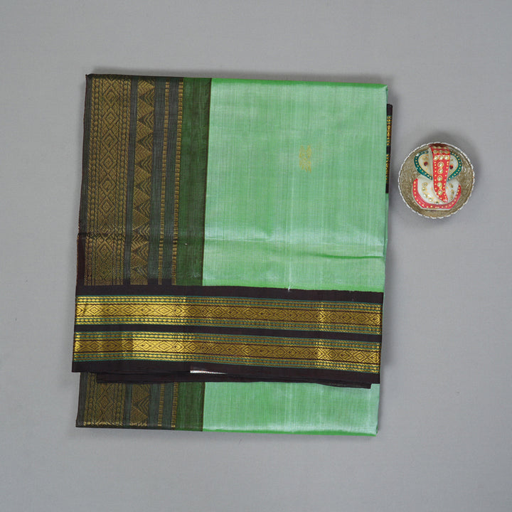 Hayagrivas Pista Green Pure Silk Cotton Saree SSCBF16D1-8