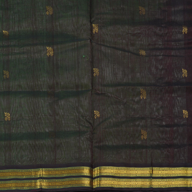 Hayagrivas Pista Green Pure Silk Cotton Saree SSCBF16D1-8