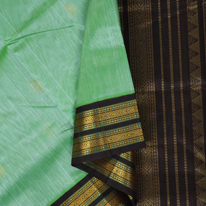 Hayagrivas Pista Green Pure Silk Cotton Saree SSCBF16D1-8