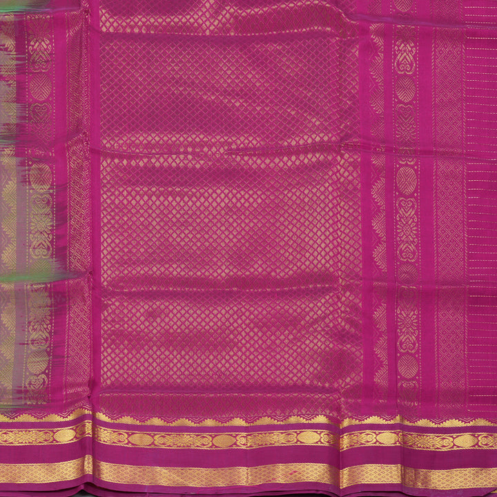 Hayagrivas Pista Green Pure Silk Cotton Saree SSCBF16D11-2