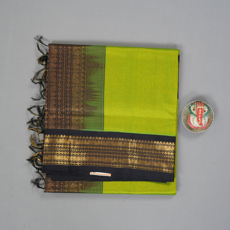 Hayagrivas Fluorescent Green Pure Silk Cotton Saree SSCBF16D12-2