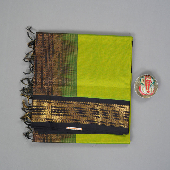 Hayagrivas Fluorescent Green Pure Silk Cotton Saree SSCBF16D12-2