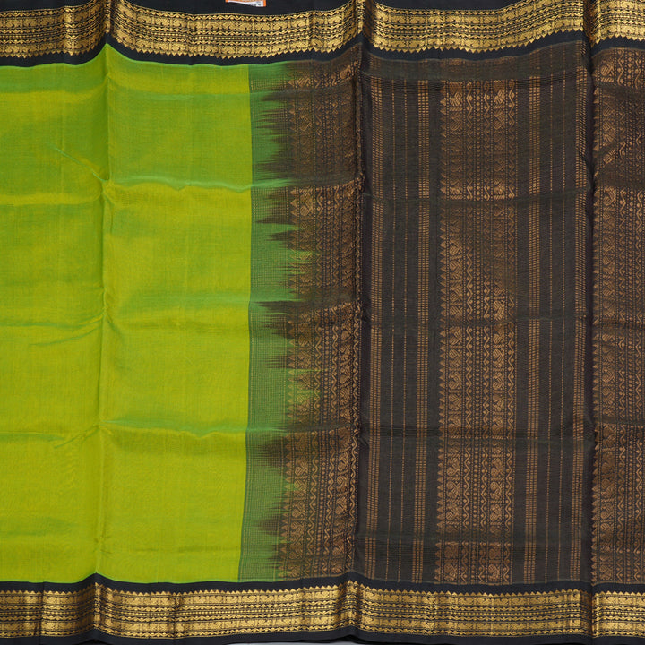 Hayagrivas Fluorescent Green Pure Silk Cotton Saree SSCBF16D12-2