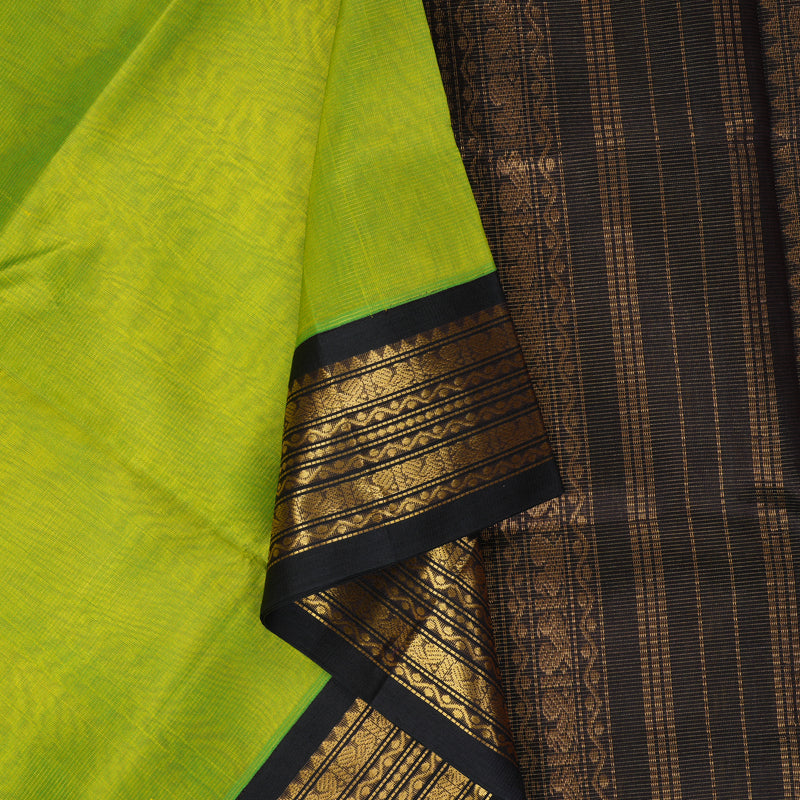 Hayagrivas Fluorescent Green Pure Silk Cotton Saree SSCBF16D12-2