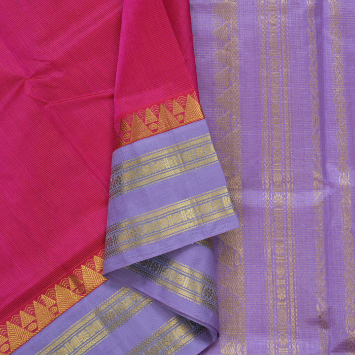 Hayagrivas Rani Pink Pure Silk Cotton Saree SSCBF16D12-4