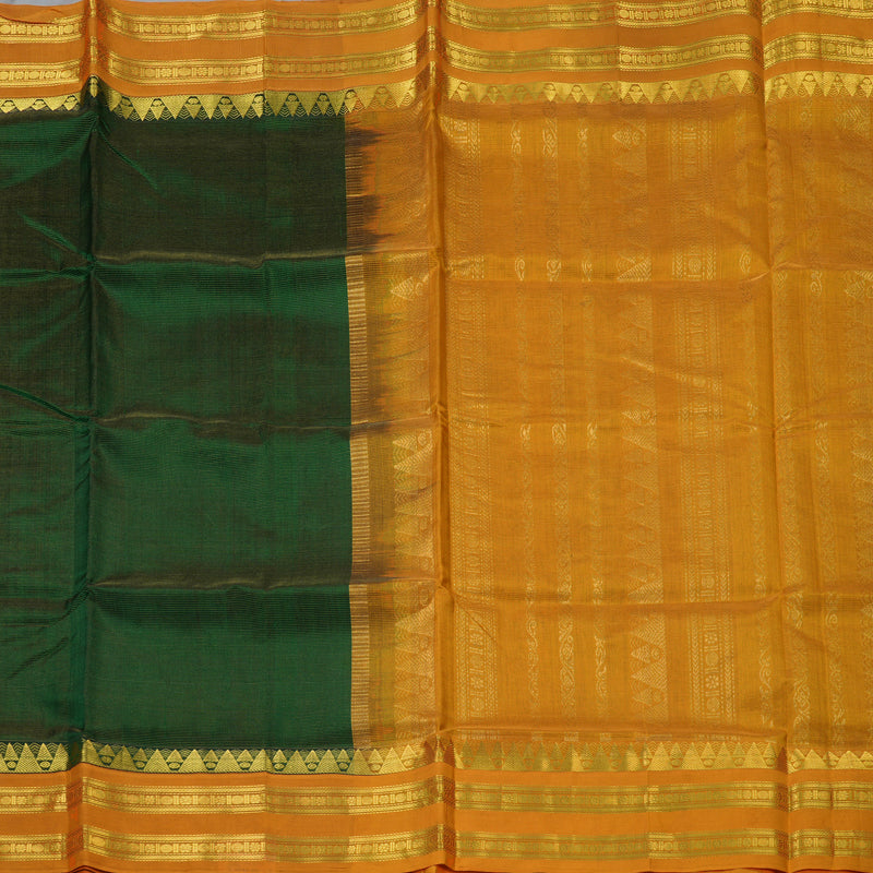 Hayagrivas Bottle Green Pure Silk Cotton Saree SSCBF16D12-5
