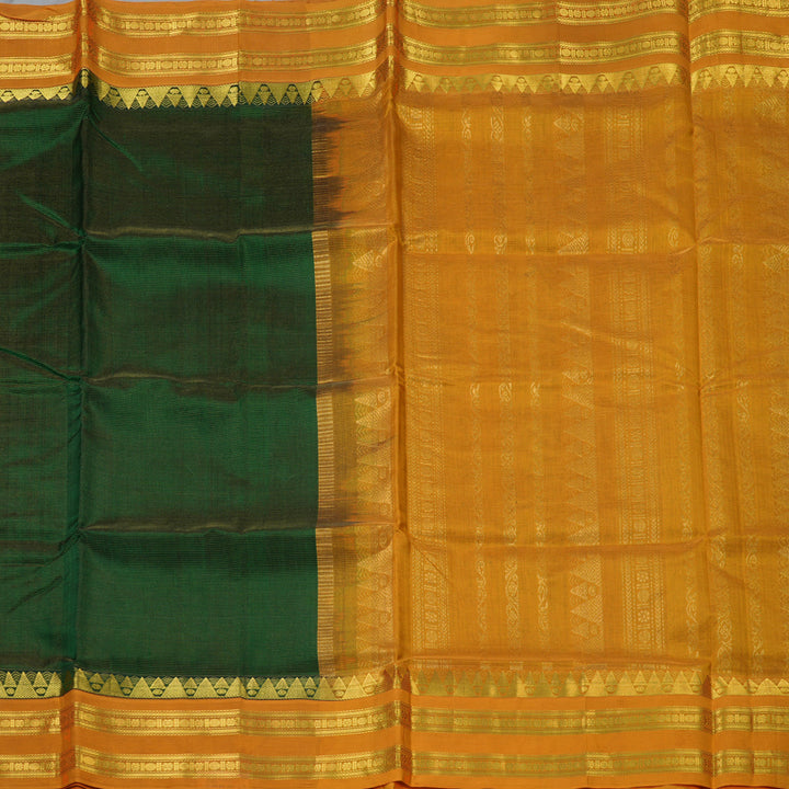 Hayagrivas Bottle Green Pure Silk Cotton Saree SSCBF16D12-5