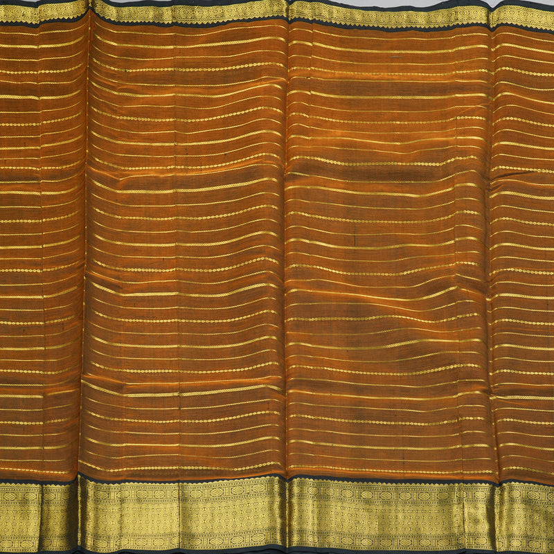 Hayagrivas Bronze Brown Pure Silk Cotton Saree SSCBF16D13-1