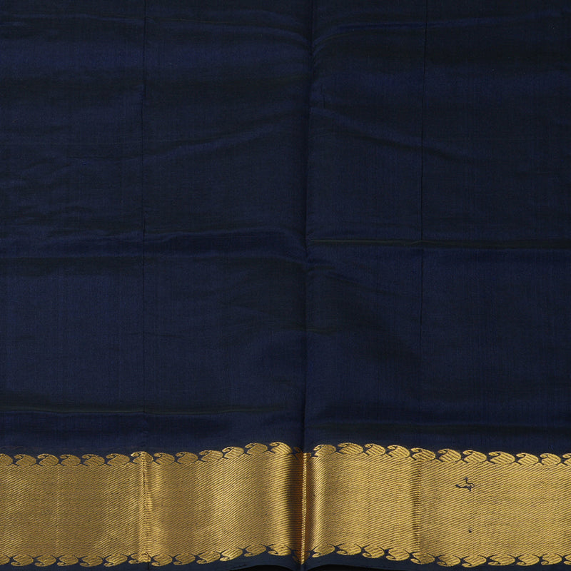 Hayagrivas Navy Blue Pure Silk Cotton Saree SSCBF16D14-4