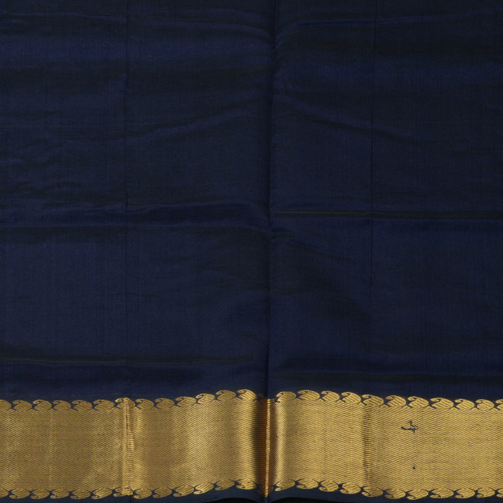 Hayagrivas Navy Blue Pure Silk Cotton Saree SSCBF16D14-4