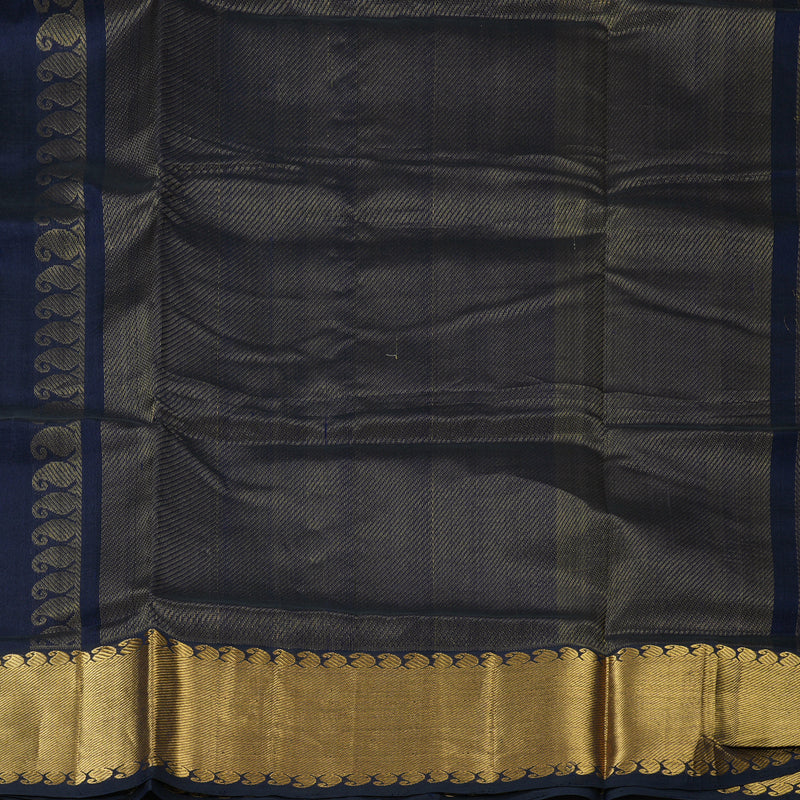 Hayagrivas Navy Blue Pure Silk Cotton Saree SSCBF16D14-4