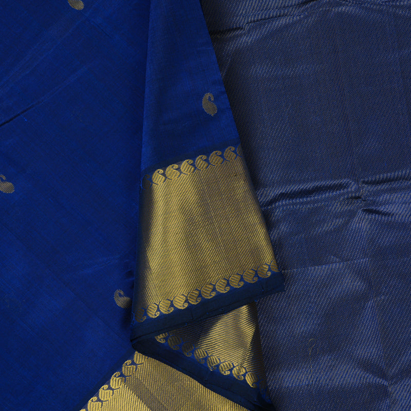 Hayagrivas Royal Blue Pure Silk Cotton Saree SSCBF16D14-5