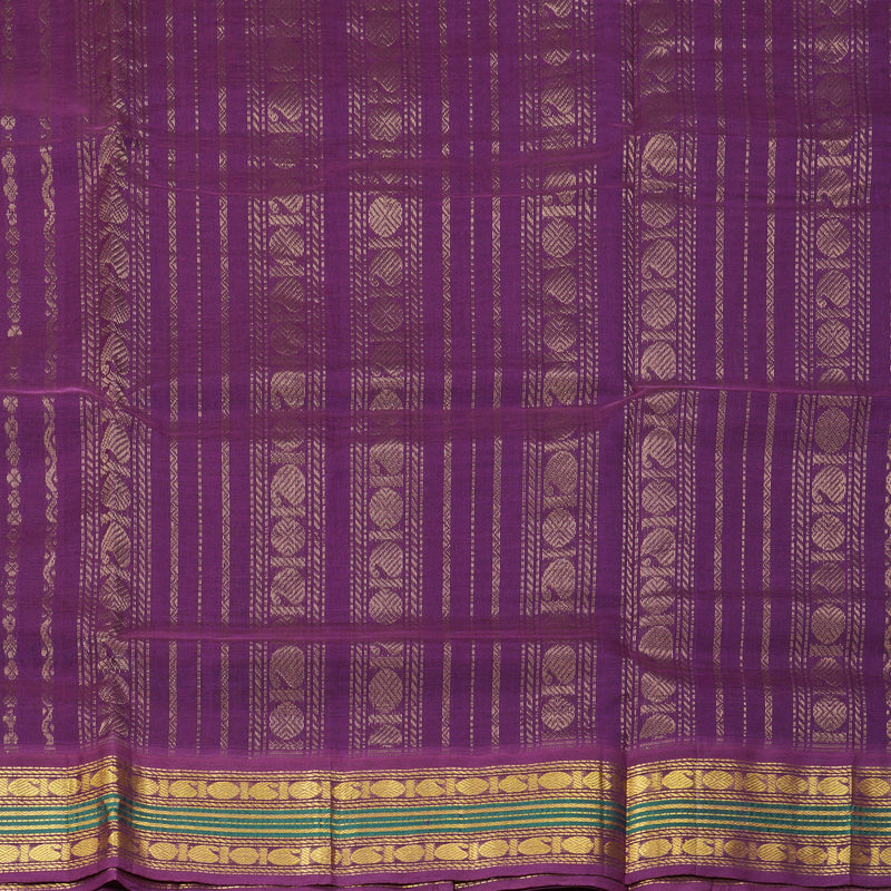 Hayagrivas Green & Black Checks Pure Silk Cotton Saree SSCBF16D15-2