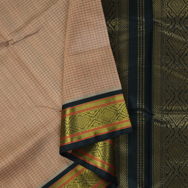 Hayagrivas Sandal Pure Silk Cotton Saree SSCBF16D2-1