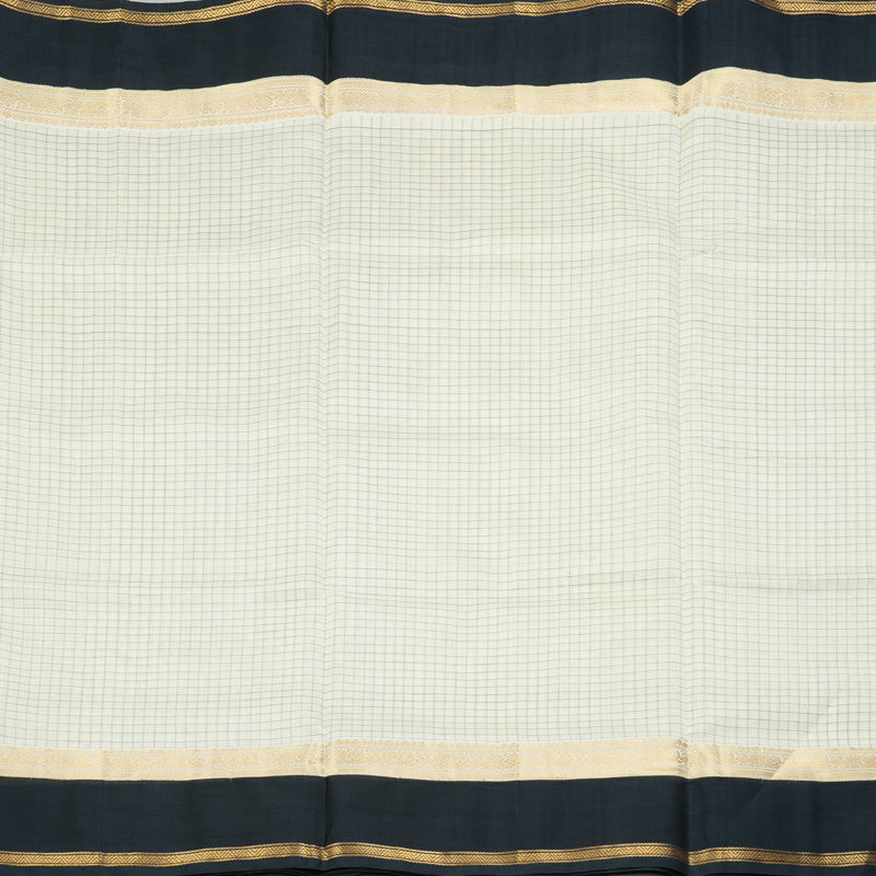 Hayagrivas Half-White Pure Silk Cotton Saree SSCBF16D2-13