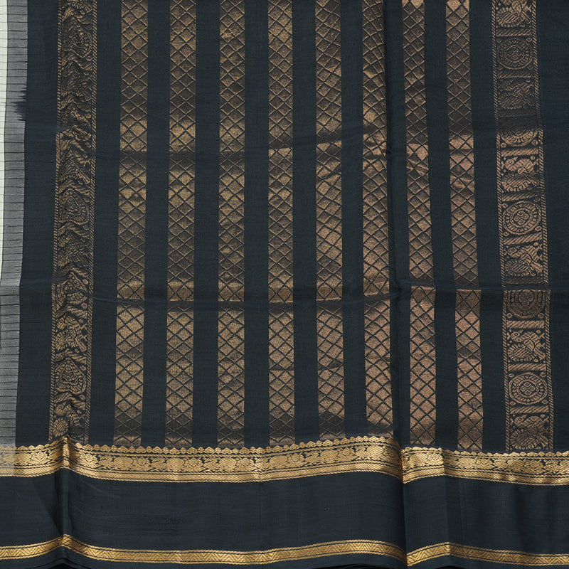Hayagrivas Half-White Pure Silk Cotton Saree SSCBF16D2-13
