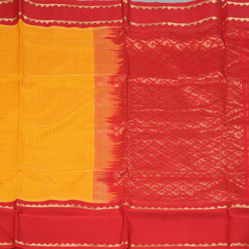 Hayagrivas Mango Yellow Pure Silk Cotton Saree SSCBF16D2-14
