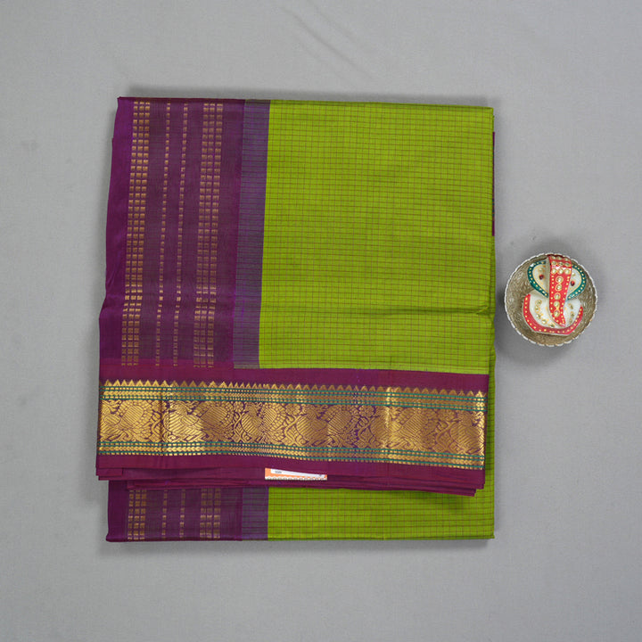 Hayagrivas Parrot Green Pure Silk Cotton Saree SSCBF16D2-19