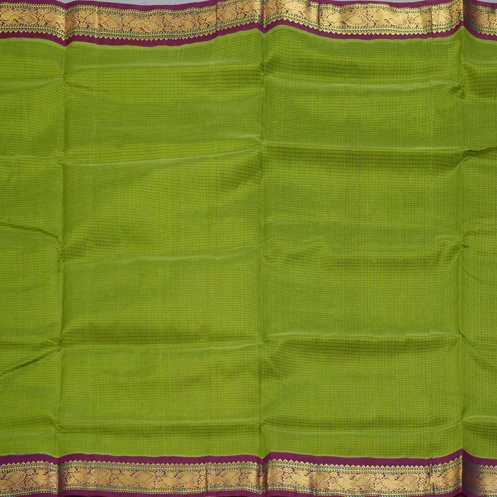 Hayagrivas Parrot Green Pure Silk Cotton Saree SSCBF16D2-19