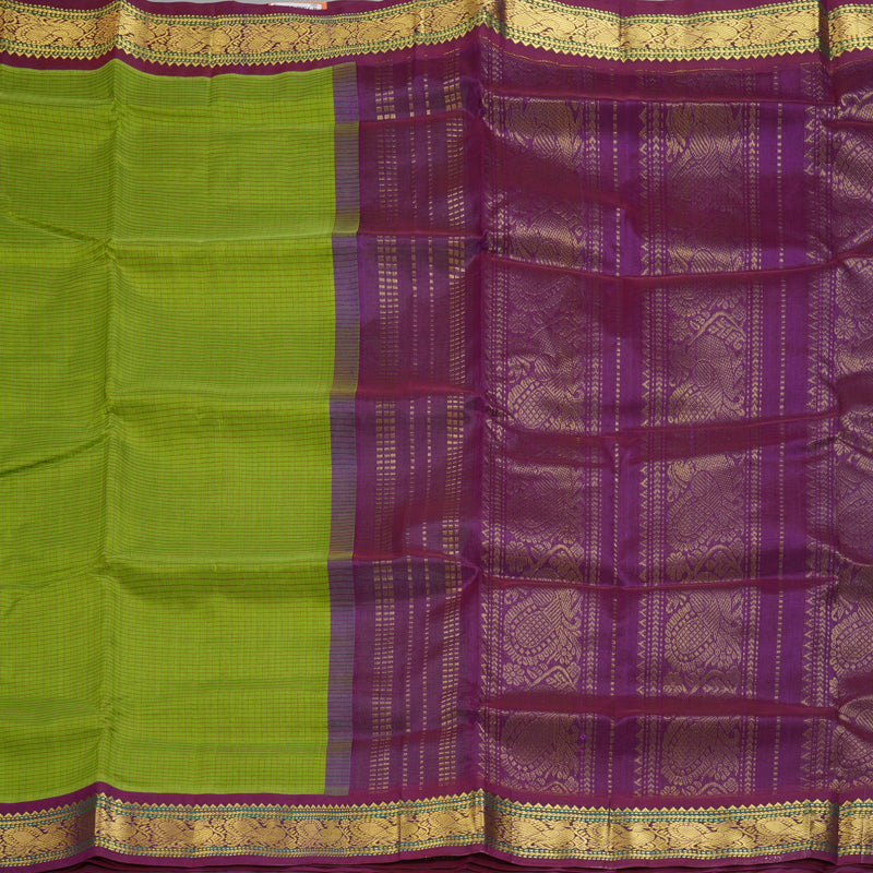 Hayagrivas Parrot Green Pure Silk Cotton Saree SSCBF16D2-19