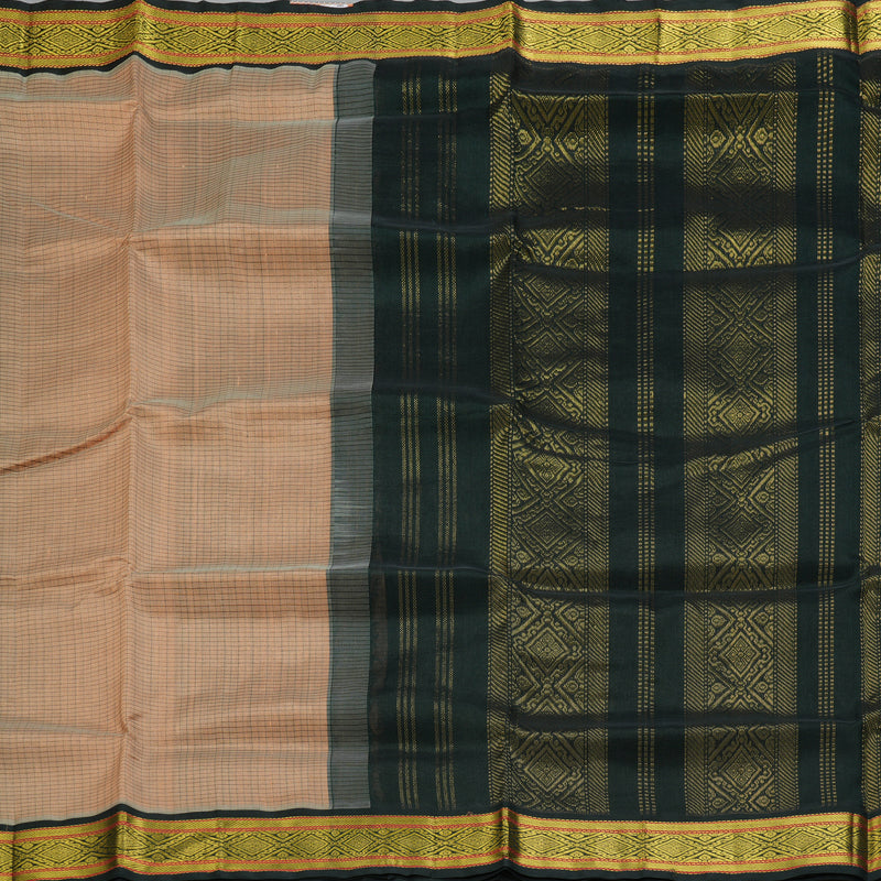 Hayagrivas Beige Pure Silk Cotton Saree SSCBF16D2-3