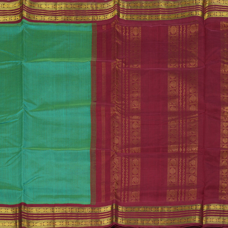 Hayagrivas Aqua Green Pure Silk Cotton Saree SSCBF16D2-6