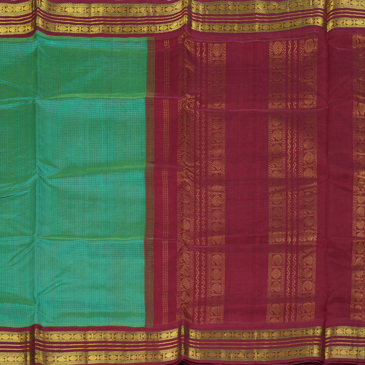 Hayagrivas Aqua Green Pure Silk Cotton Saree SSCBF16D2-6