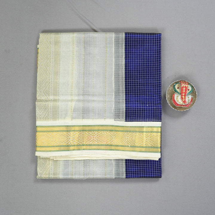 Hayagrivas Royal Blue Pure Silk Cotton Saree SSCBF16D2-7