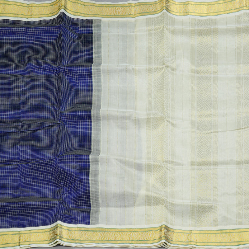 Hayagrivas Royal Blue Pure Silk Cotton Saree SSCBF16D2-7