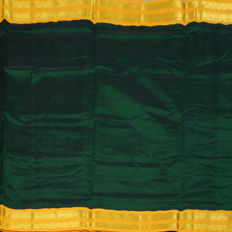 Hayagrivas Bottle Green Pure Silk Cotton Saree SSCBF16D3-12