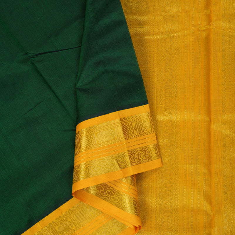 Hayagrivas Bottle Green Pure Silk Cotton Saree SSCBF16D3-12